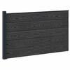 vidaXL Panel ogrodzeniowy WPC i aluminium Czarny
