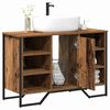 vidaXL Szafka pod umywalkę z półką Stare drewno 91 x 35 x 60 cm