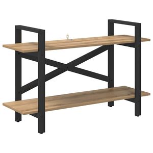 vidaXL P&oacute;łka na książki 2 poziomy 100 x 33,5 x 64 cm Dąb rzemieślniczy