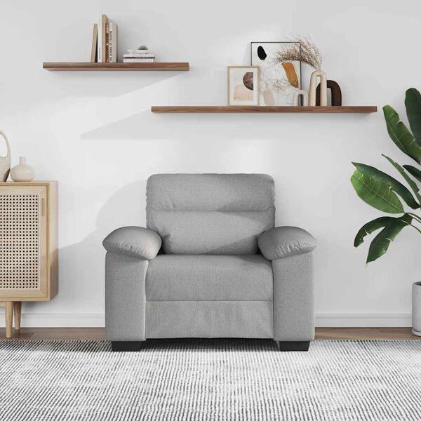 vidaXL Sofa Fotel Cloud Grey 100x81x84 cm Tkanina