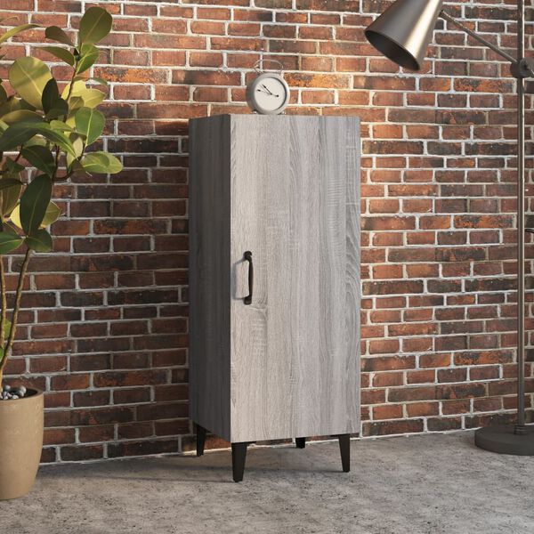 vidaXL Szafka, szary dąb sonoma, 34,5x34x90 cm materiał drewnopochodny