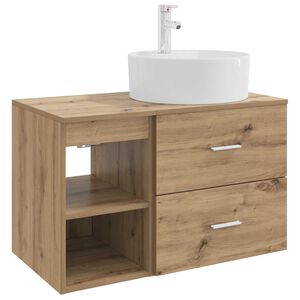 vidaXL Zestaw mebli łazienkowych 2 szt. Dąb artisan