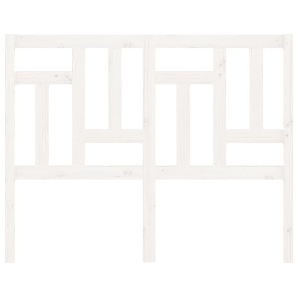 vidaXL Wezgłowie ł&oacute;żka, białe, 140,5x4x100 cm, lite drewno sosnowe