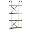 vidaXL P&oacute;łka na książki 4 poziomy 60 x 30 x 146 cm Drewno inżynieryjne
