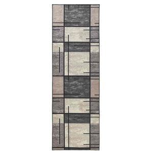 vidaXL Chodnik dywanowy LESAKA brązowy 50 x 100 cm Aksamit diamentowy