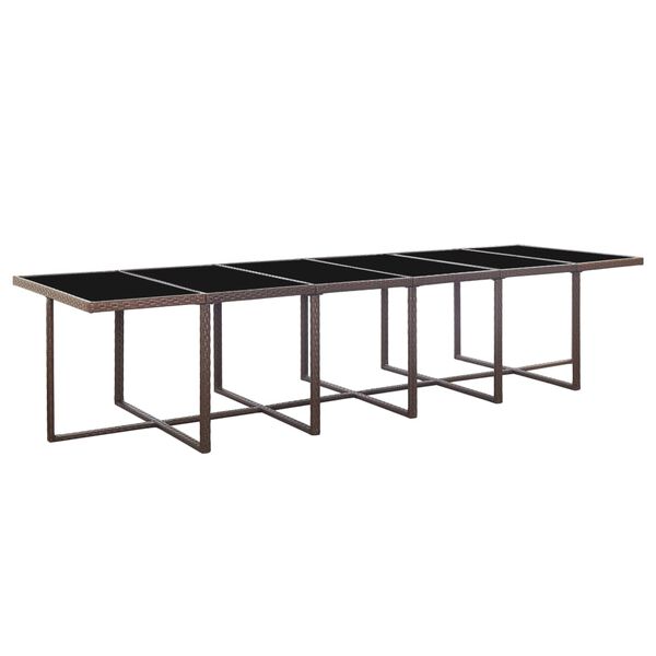 vidaXL 17-cz. zestaw mebli ogrodowych z poduszkami, rattan PE, brązowy