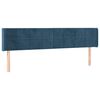 vidaXL Zagłówek uszak, ciemnoniebieski, 183x16x78/88 cm, aksamit