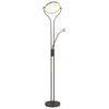 vidaXL Lampa stojąca, 18 W, srebrna, 180 cm, przyciemniana