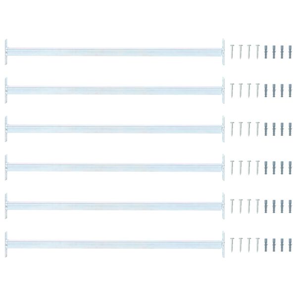 vidaXL Regulowany zabezpieczenie okienne 6 pcs Srebrny Stal