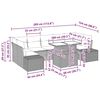 vidaXL Zestaw Sof na Ogród z poduszką 8 pcs Czarny i kremowy
