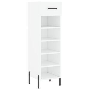vidaXL Szafka na buty, biała, 30x35x105 cm, materiał drewnopochodny