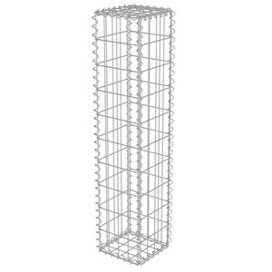 vidaXL Ściana gabionowa z pokrywami, galwanizowana stal, 20x20x100 cm