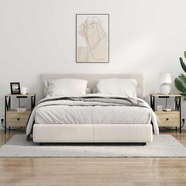 vidaXL Szafka Nocna z szufladą 2 pcs Dąb Sonoma 41,5 x 40,5 x 55 cm