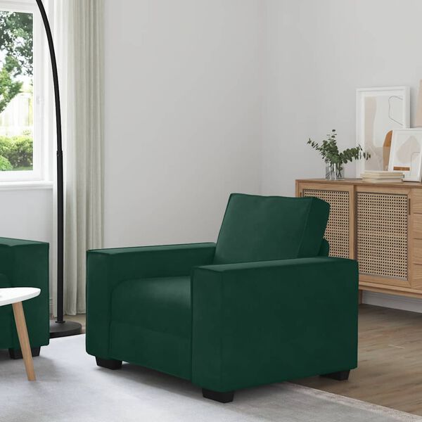 vidaXL Sofa Fotel Ciemnozielony 100x78x84 cm Aksamit