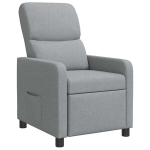 vidaXL Fotel recliner jasnoszary Poliester