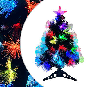 vidaXL Sztuczna choinka z 50 diodami LED z podstawą Zielony 64 cm PVC