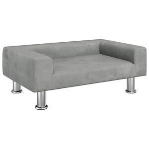 vidaXL Legowisko dla psa, jasnoszare, 70x45x26,5 cm, aksamitne