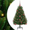 vidaXL Sztuczna choinka 120 cm 150 LED Ciepła biel PVC i stal zielony