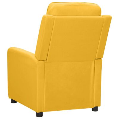vidaXL Rozkładany fotel ułatwiający wstawanie, żółty, tkanina