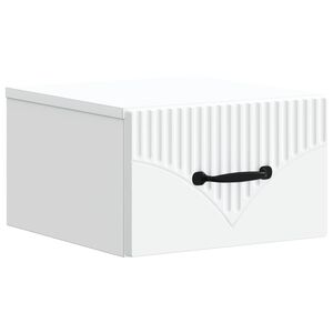 vidaXL Wisząca Szafka Nocna z szufladą Biały 34,5 x 33 x 20 cm