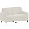 vidaXL Sofa 2-osobowa, kremowy, 120 cm, tapicerowana aksamitem