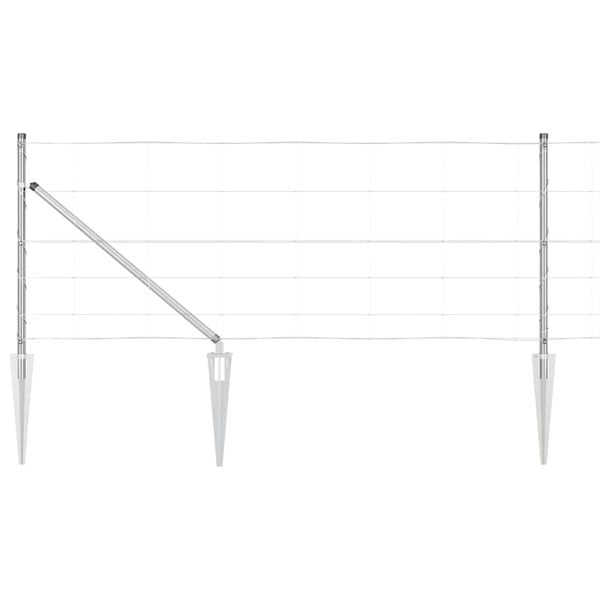 vidaXL Słupek ogrodzeniowy. Galwanizowany 50 x 0,8 m Stal