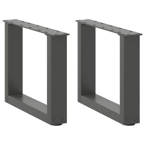 vidaXL Nogi do stolika kawowego w kształcie litery U 2 szt. Antracyt 40x(30-31) cm Stal