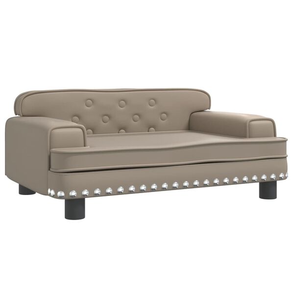 vidaXL Sofa dla dzieci, cappuccino, 70x45x30 cm, sztuczna skóra