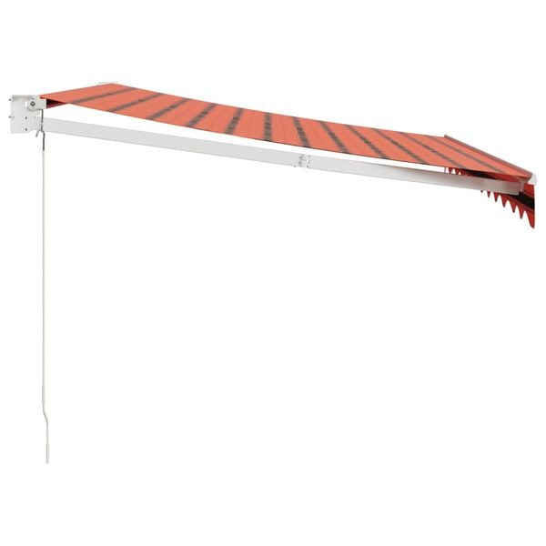 vidaXL Zwijana markiza, pomarańcz i brąz, 3x2,5 m, tkanina i aluminium
