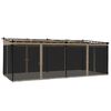 vidaXL Altanka ze ścianami z siatki, kolor taupe, 6x3 m, stal