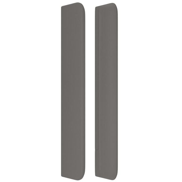 vidaXL Zagł&oacute;wek uszak, szary, 147x16x118/128 cm, sztuczna sk&oacute;ra