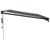 vidaXL Zwijana markiza, automatyczna, antracytowa, 5x3 m