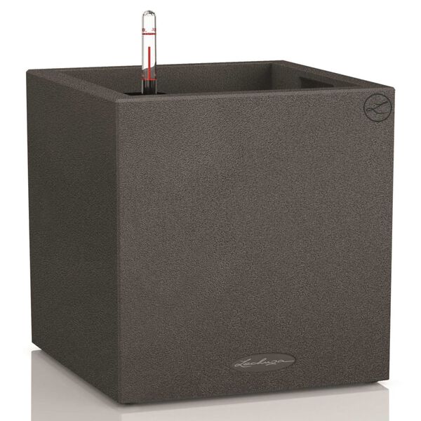 LECHUZA Donica Canto Color Square 40 ALL-IN-ONE, grafitowa, 13722