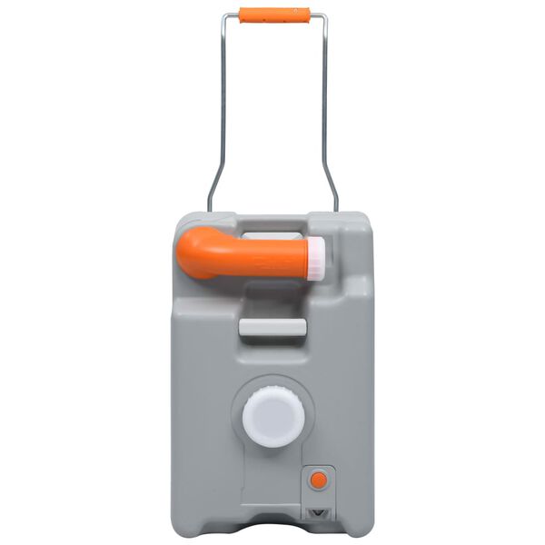 vidaXL Turystyczny pojemnik na wodę, na k&oacute;łkach, 25 L, szary