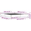 vidaXL Rama ł&oacute;żka, przydymiony dąb, 160x200cm, materiał drewnopochodny