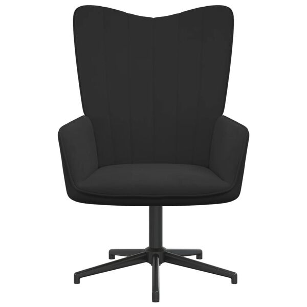 vidaXL Fotel, czarny, obity aksamitem