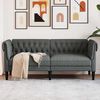 vidaXL Sofa Ciemnoszary 182,5 x 74,5 x 74,5 cm Poliester