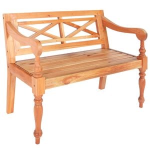 vidaXL Ławka Batavia, 98 cm, lite drewno mahoniowe, jasnobrązowa