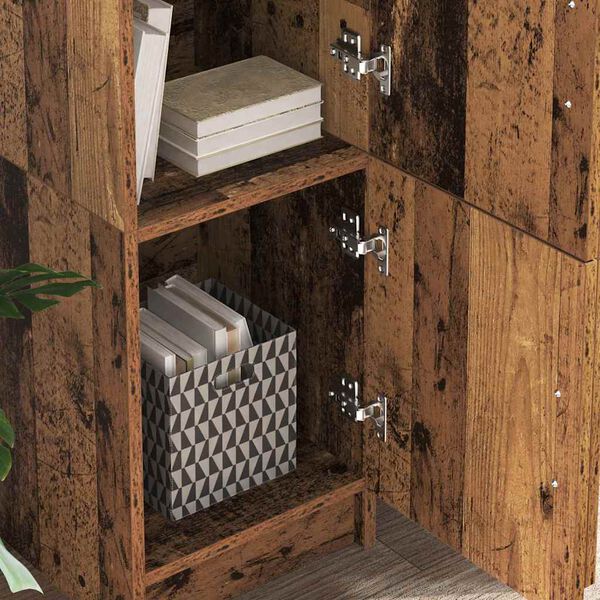 vidaXL Biurko 2 pcs Stare drewno