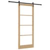 vidaXL Drzwi przesuwne Naturalny i czarny 93 x 232 cm