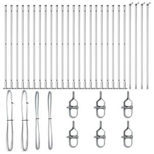 vidaXL Słupek ogrodzeniowy. 26 pcs Szary 3,2 x 3,2 x 78,5 cm