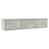 vidaXL Półka ścienna z szufladami, szarość betonu, 88x26x18,5 cm