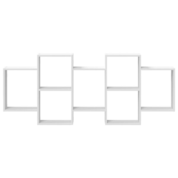 vidaXL P&oacute;łka ścienna, biała, 159x18x65 cm, materiał drewnopochodny