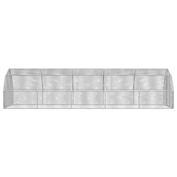 vidaXL Kurnik dla kur 2,5x10x2,25 m Stal ocynkowana