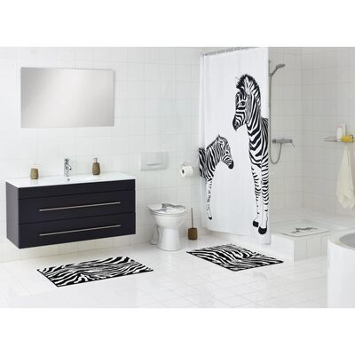 RIDDER Mata do wanny Zebra, 54x54 cm, biało-czarna
