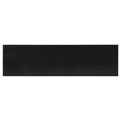 vidaXL Stolik konsolowy, czarny, 110x30x75 cm, lite drewno mahoniowe