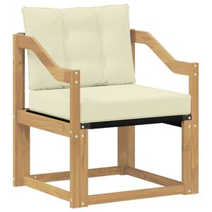 vidaXL Sofa na zewnątrz Lite Drewno Akacji Biały i kremowy