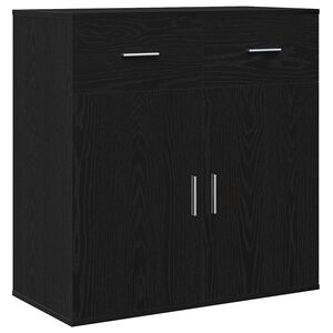vidaXL Bufet Czarny Dąb 78 x 38 x 80 cm Drewno inżynieryjne