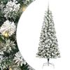 vidaXL Sztuczna choinka z zawiasami 300 LED Zielony i Biały 210 cm