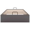 vidaXL Rama łóżka otomana bez materaca, szara, 90x200 cm, ekoskóra